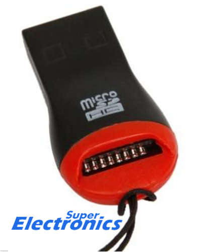 Small Whistle USB 2.0 Micro SD Card Reader w /Lanyard