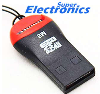 Small Whistle USB 2.0 Micro SD Card Reader w /Lanyard