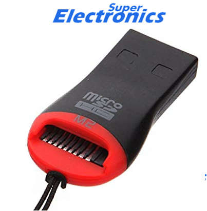 Small Whistle USB 2.0 Micro SD Card Reader w /Lanyard