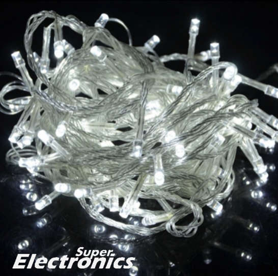 EU/US Plug 220V 20m 100LED String Christmas Waterproof Lights - white