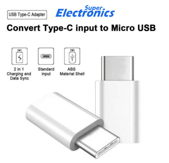 USB 3.1 Type-C Male to Micro USB Female Adapter - silver