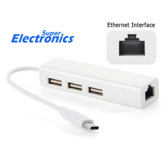 USB Hub 2.0 USB-C to Ethernet RJ45 Ethernet Adapter