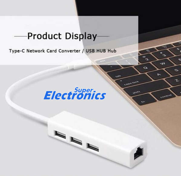 USB Hub 2.0 USB-C to Ethernet RJ45 Ethernet Adapter