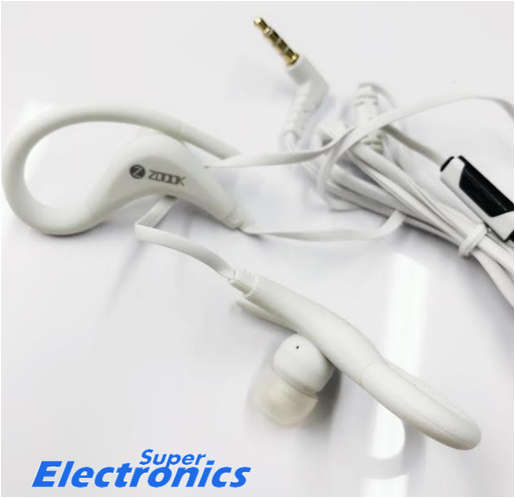 Zoook Sports Style Earphone -  Available in black /white - black