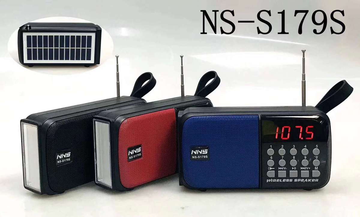 Solar Powered NS-S179S Mini Bluetooth Speaker with Radio