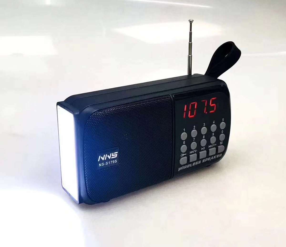 Solar Powered NS-S179S Mini Bluetooth Speaker with Radio