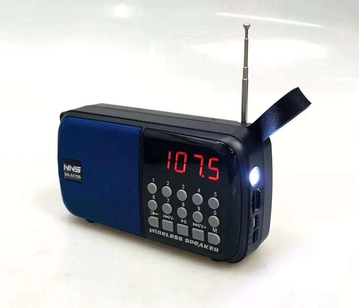 Solar Powered NS-S179S Mini Bluetooth Speaker with Radio