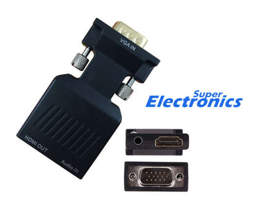 VGA to HDMI 1080P AV Converter HDTV Audio Video Cable Adapter