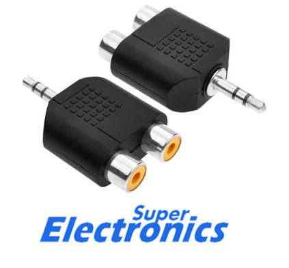 RCA AUX 3.5mm Linear Audio Converter Double Lotus Head Plug 3.5mm