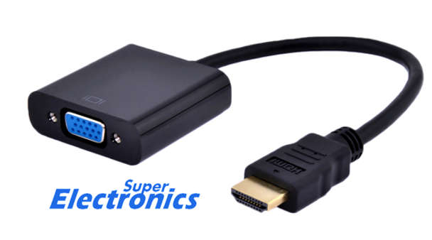 HDMI to VGA Cable with Aux Line Out White