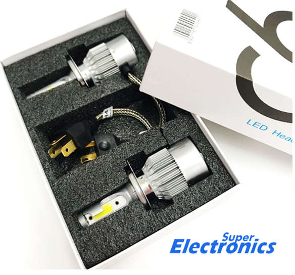 C6 H4 3pin LED Headlight Kit | 3800LM