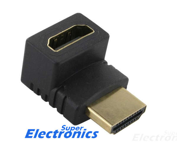 HDMI Male to Female Adapter with 90 Degree Down