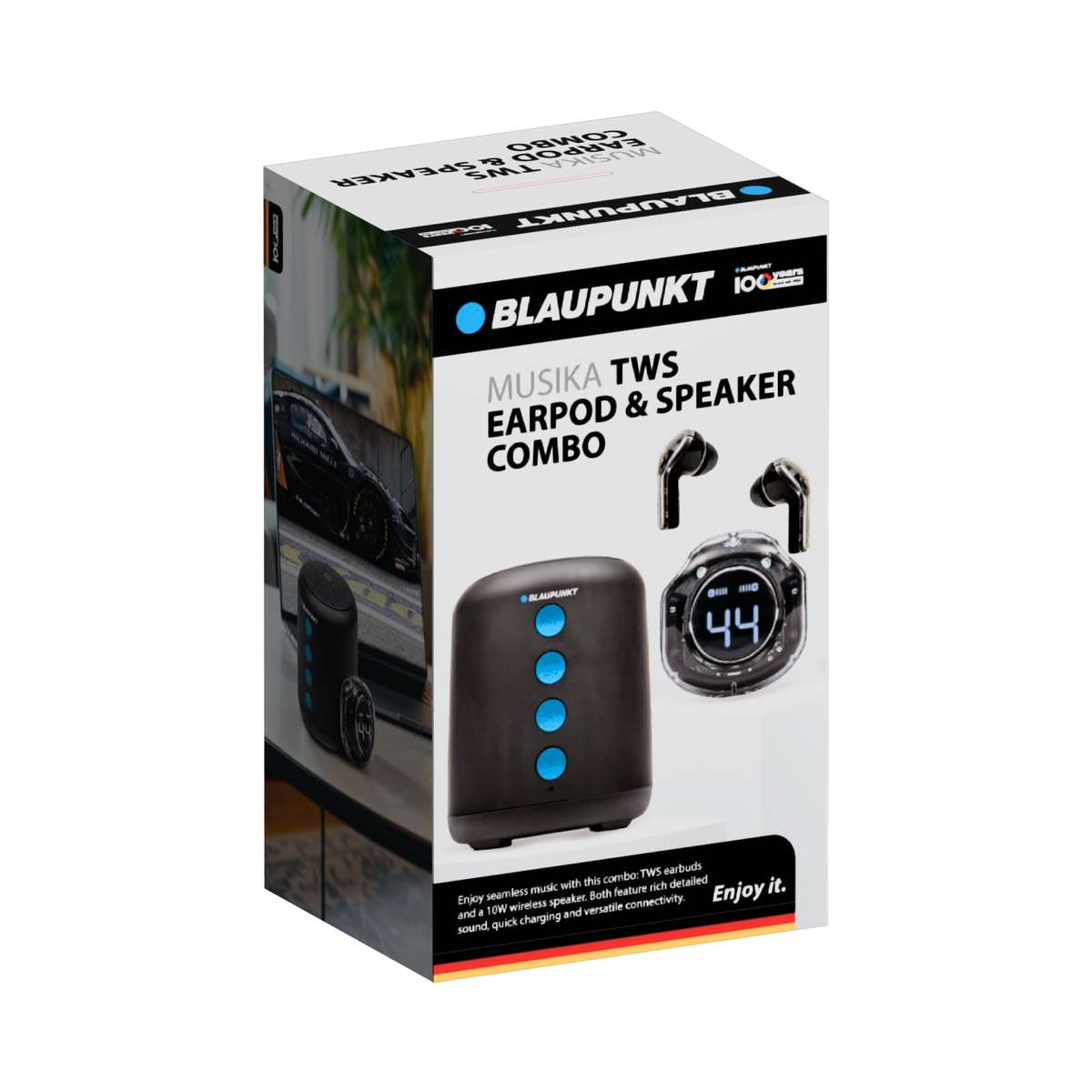 Blaupunkt Musika Bluetooth Speaker & TWS Earbuds Combo  Portable Speaker with Wireless Earbuds...
