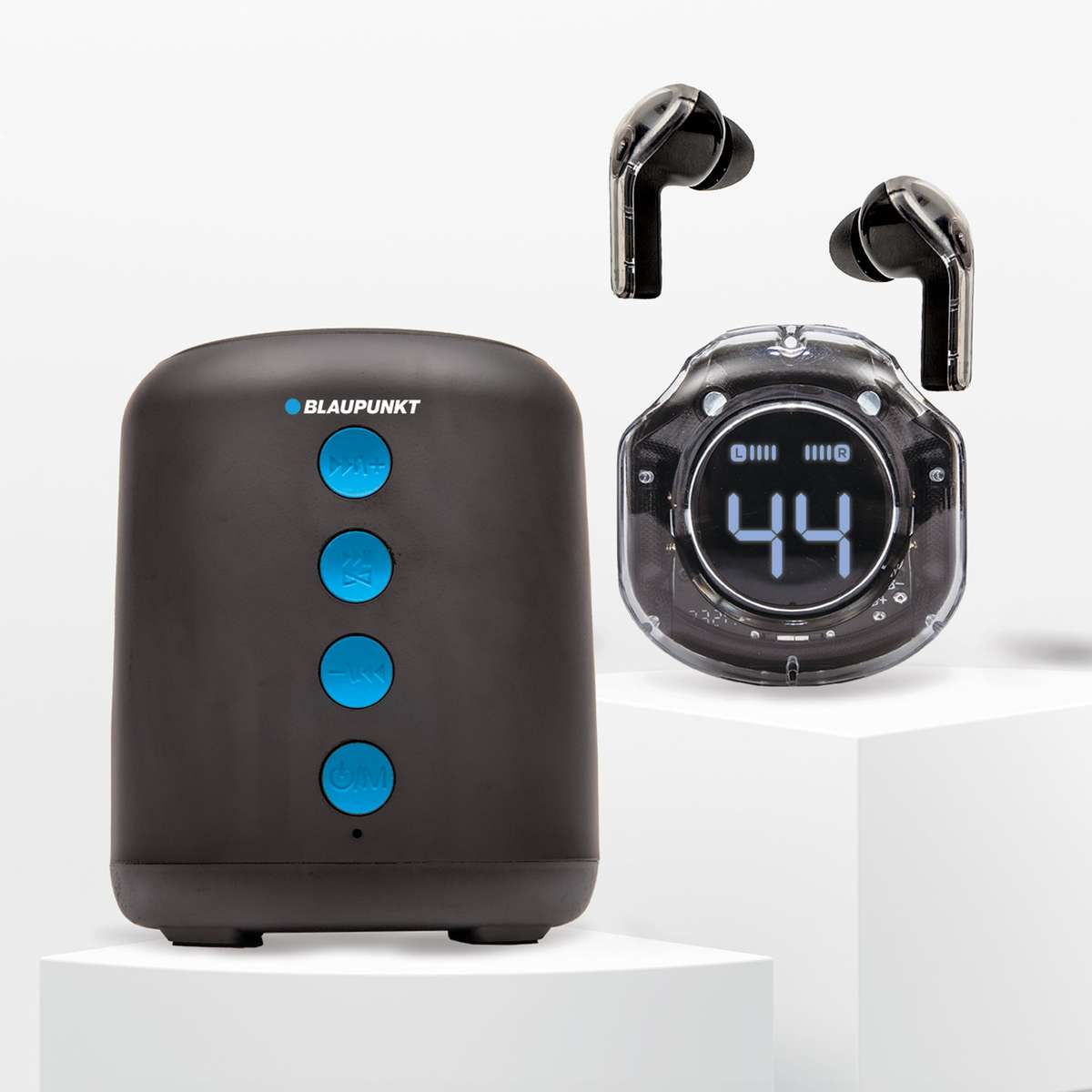 Blaupunkt Musika Bluetooth Speaker & TWS Earbuds Combo  Portable Speaker with Wireless Earbuds...