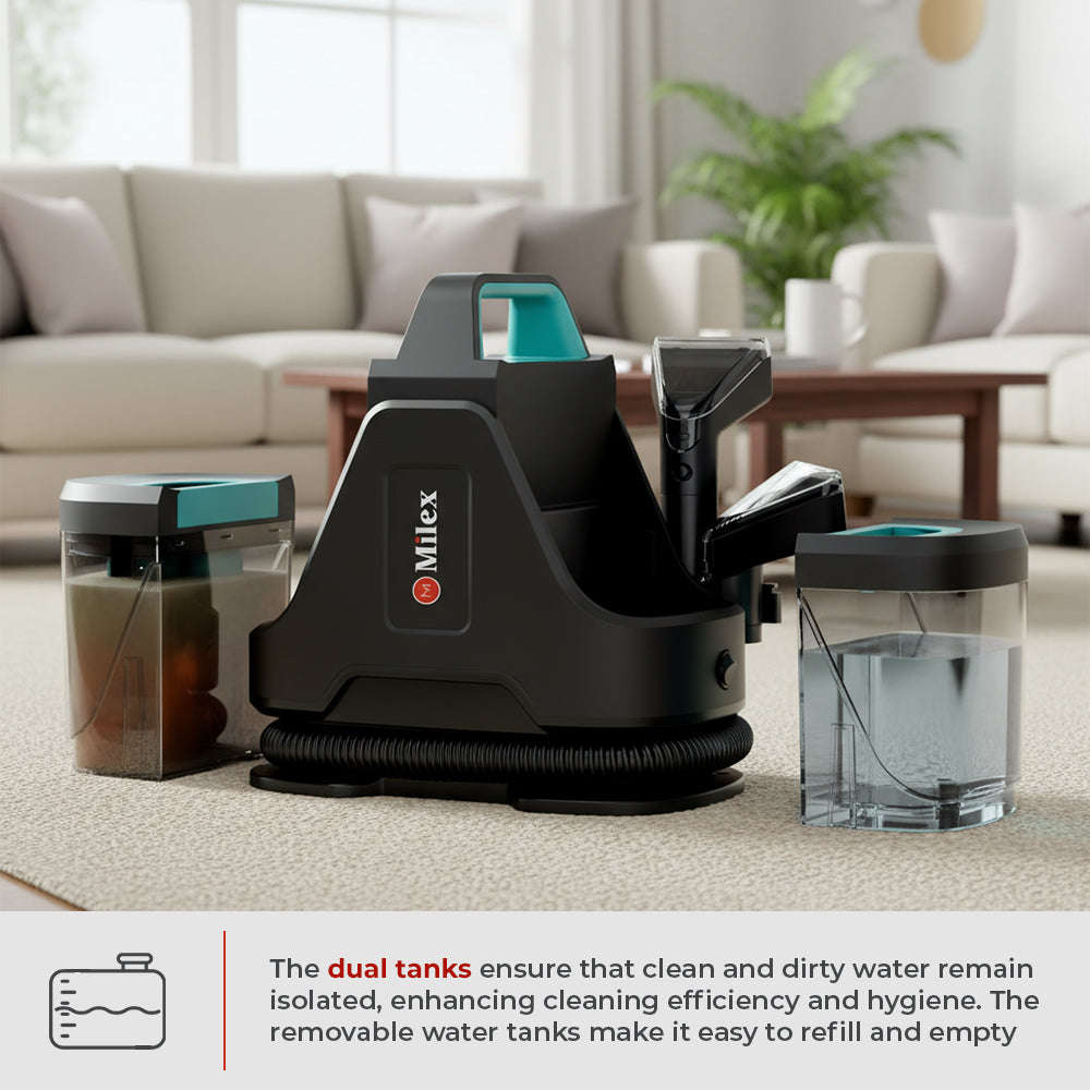 Milex Carpet & Upholstery Cleaner  800W Deep Cleaning Machine for Carpets, Upholstery & Car In...