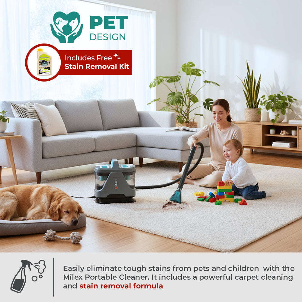 Milex Carpet & Upholstery Cleaner  800W Deep Cleaning Machine for Carpets, Upholstery & Car In...