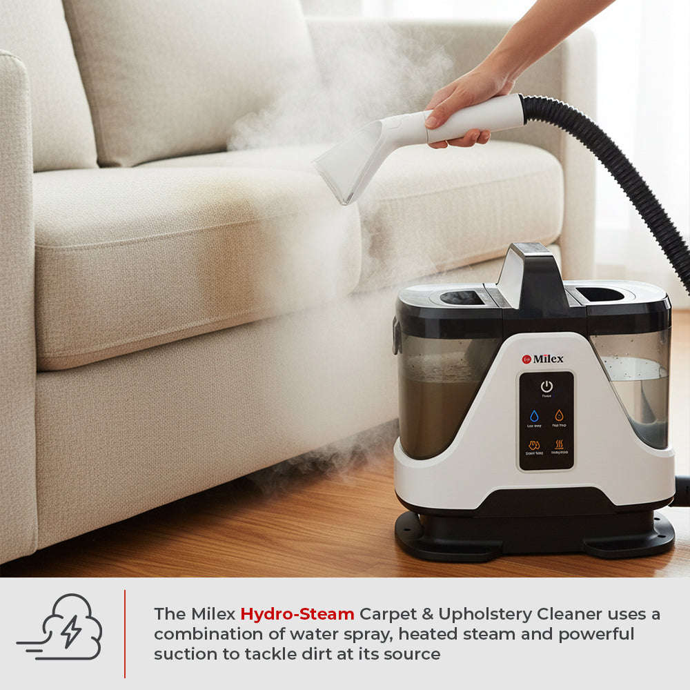 Milex Hydro-Steam Carpet & Upholstery Cleaner  1700W Multi-Function Steam Cleaner
