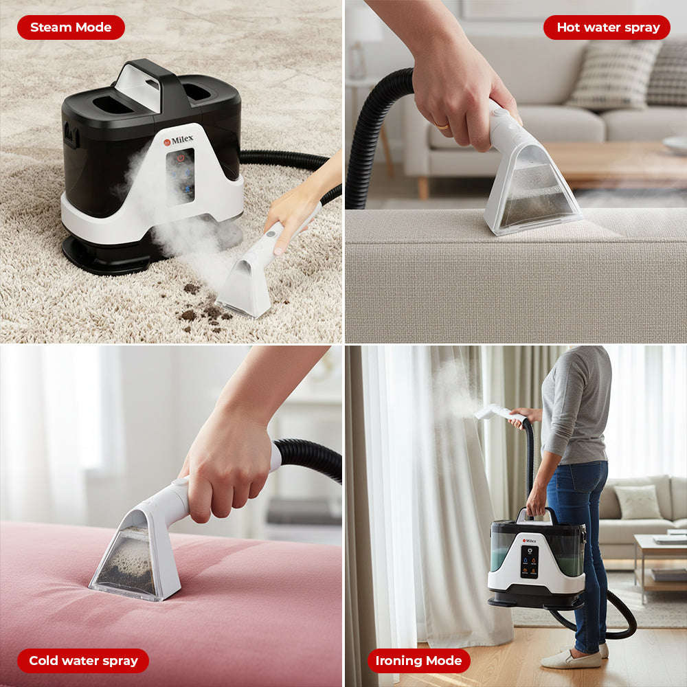 Milex Hydro-Steam Carpet & Upholstery Cleaner  1700W Multi-Function Steam Cleaner