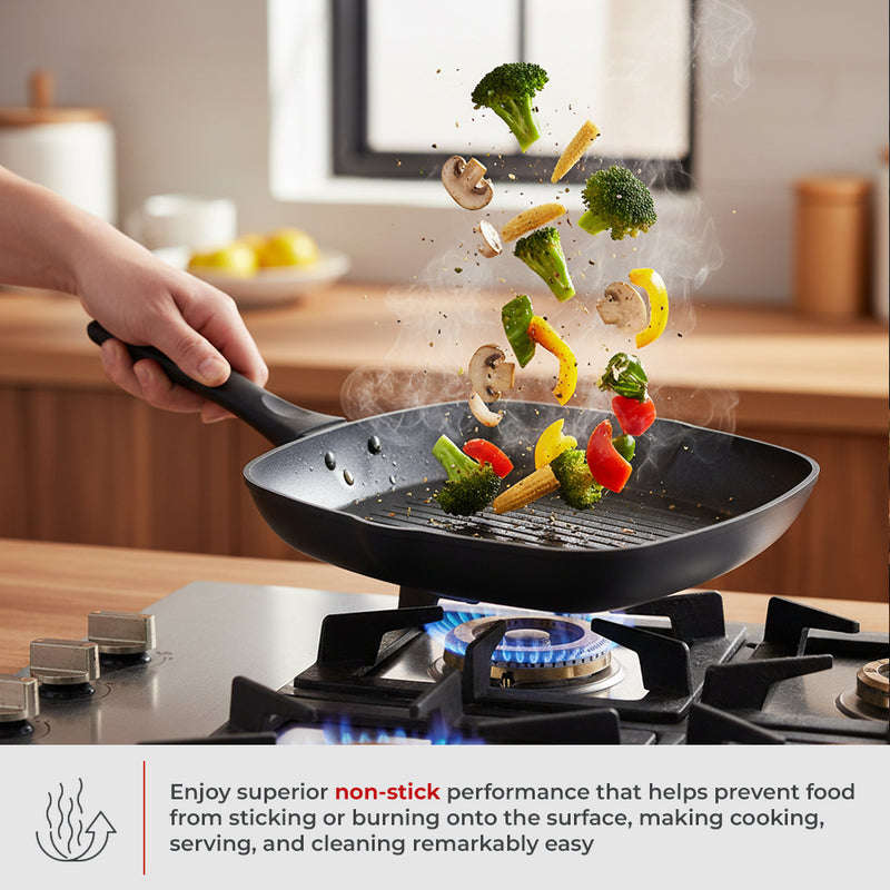 Milex Black Stone 5pc Forged Aluminium Cookware Set