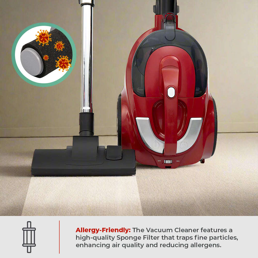 Milex Cyclonic Vacuum  2000W Bagless Vacuum Cleaner with 3.5L Dust Bin