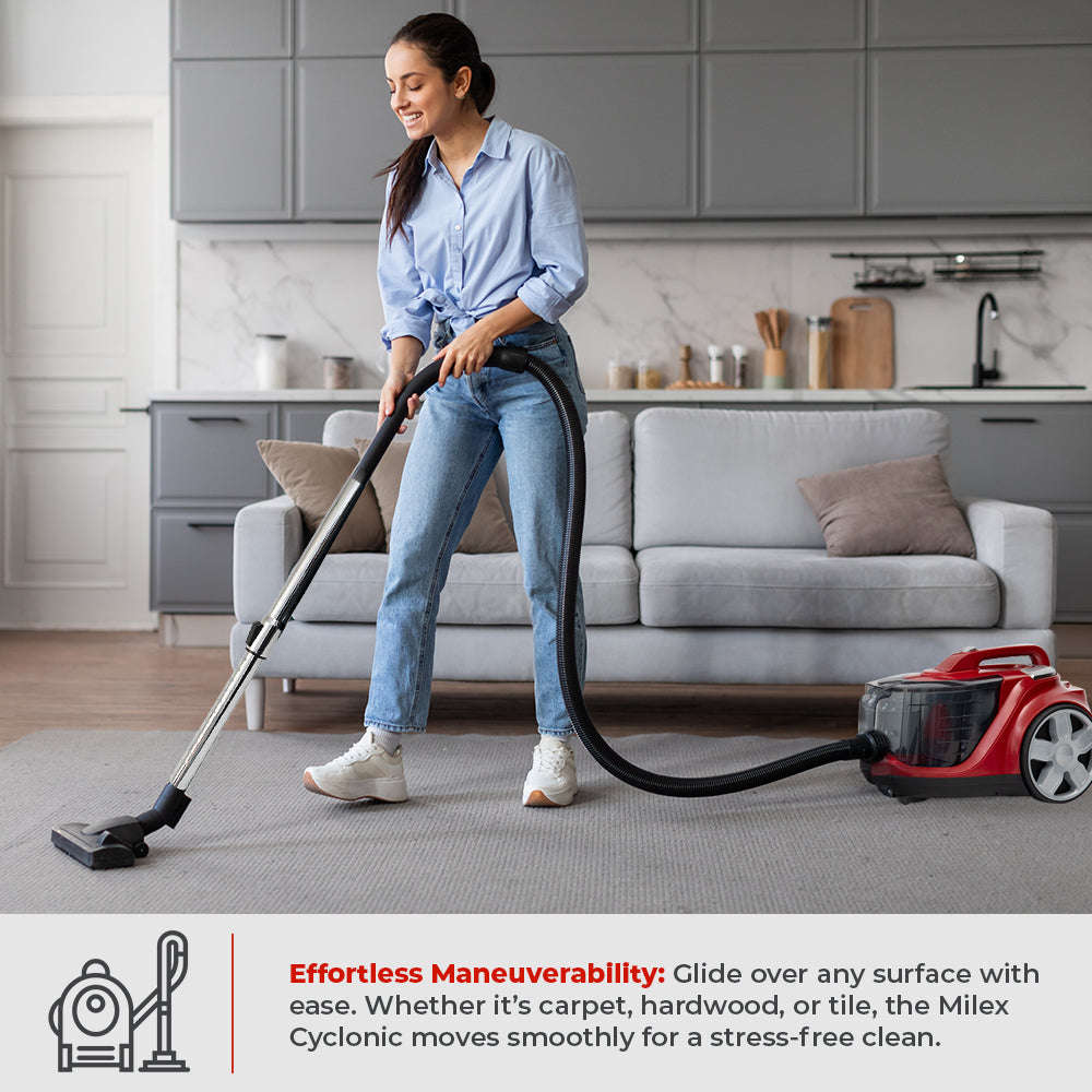 Milex Cyclonic Vacuum  2000W Bagless Vacuum Cleaner with 3.5L Dust Bin