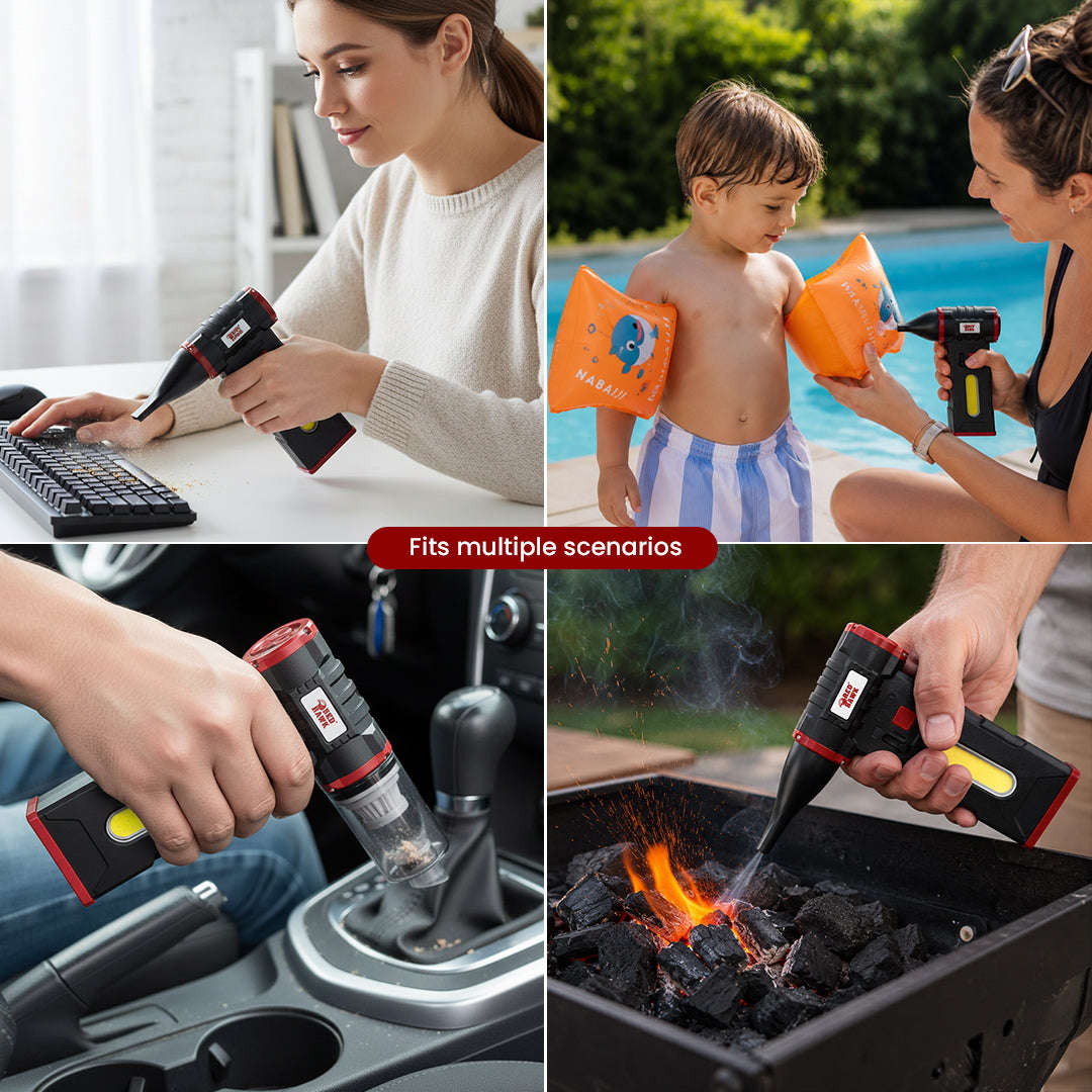 Milex Red Hawk Blow & Vacuum Plus  Powerful 2-in-1 Cordless Blower & Vacuum