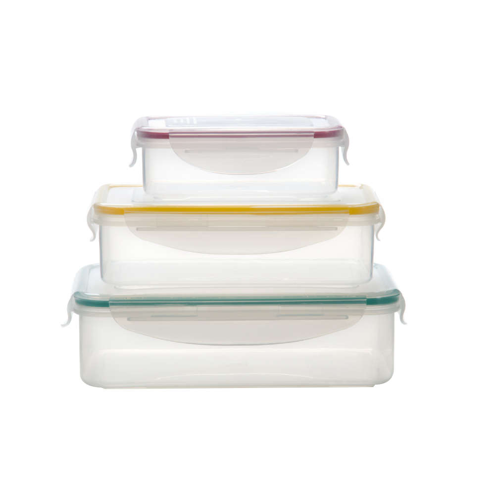 Milex 3-Piece Rectangular Container Set  Airtight Food Storage Containers