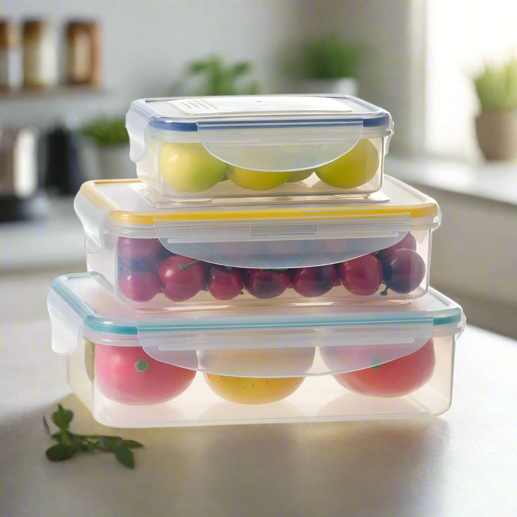 Milex 3-Piece Rectangular Container Set  Airtight Food Storage Containers