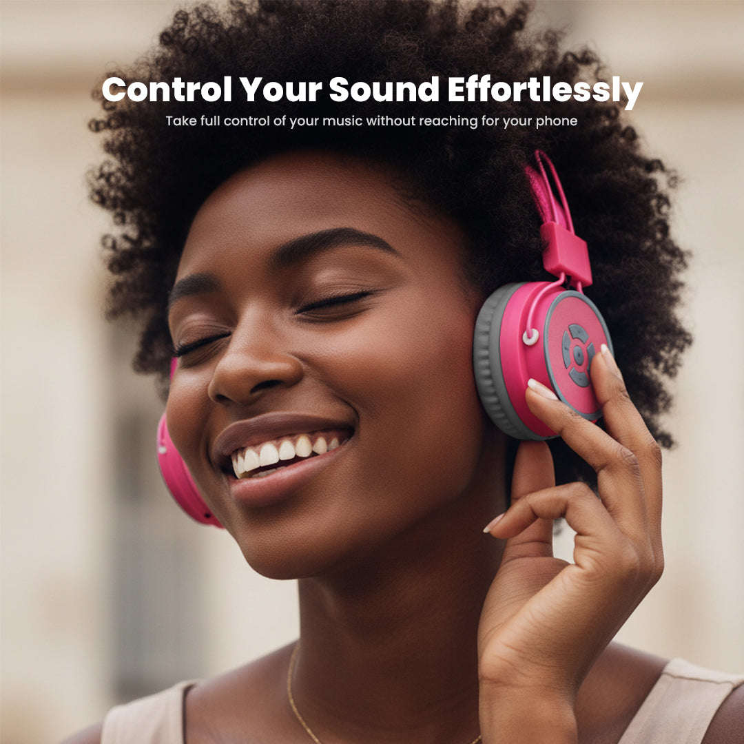 Polaroid Bluetooth Headphones  Wireless Over-Ear Headphones with Microphone | Bluetooth & Wire...