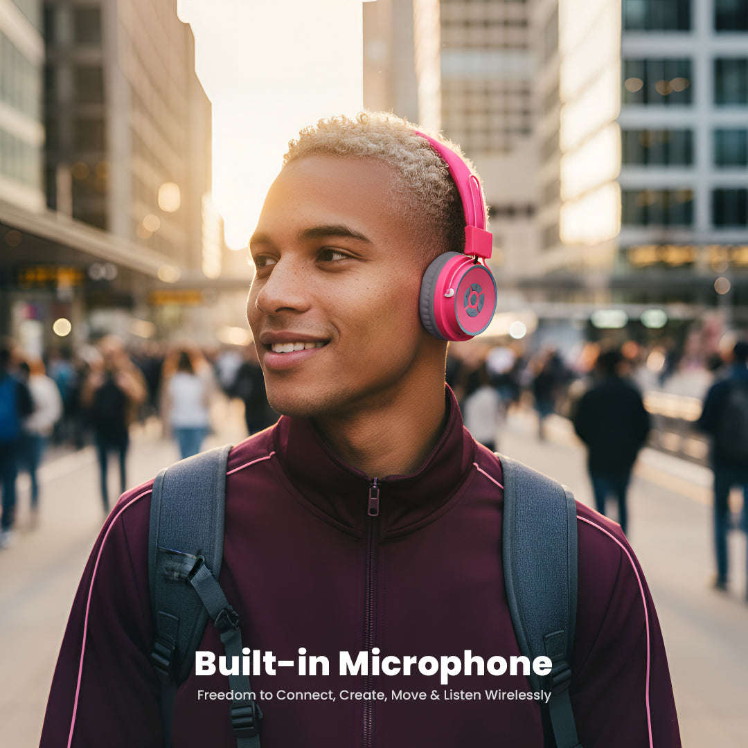 Polaroid Bluetooth Headphones  Wireless Over-Ear Headphones with Microphone | Bluetooth & Wire...