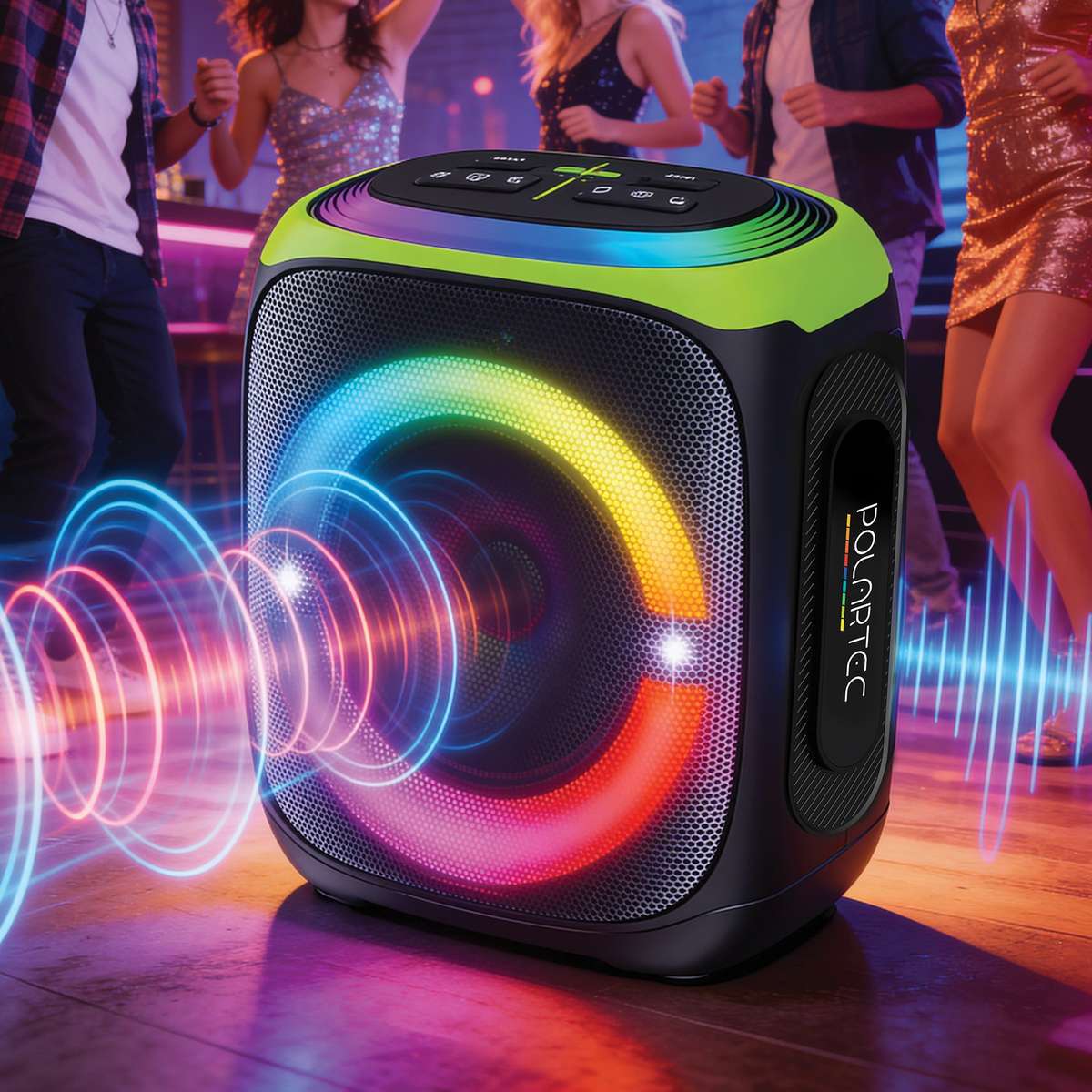 Polartec Clarion 60W RMS Party Speaker  Portable Bluetooth Party Speaker with Microphone & LED...