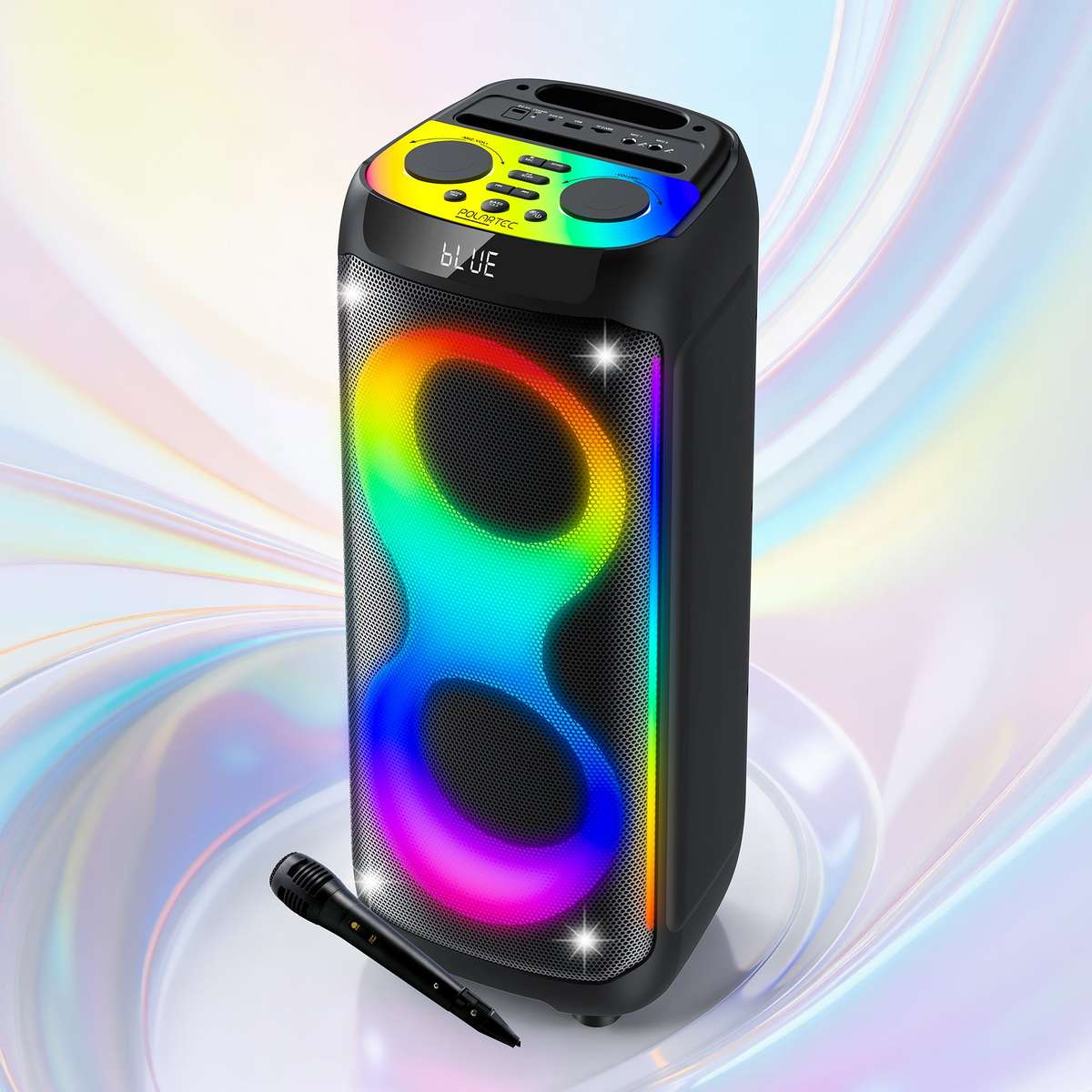 Polartec Eclipse 80W Party Speaker  Portable Bluetooth Party Speaker with LED Lights & Microph...