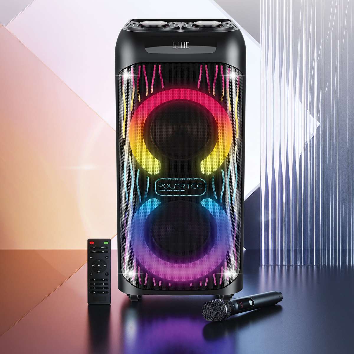 Polartec Viper 100W RMS Party Speaker  Portable Bluetooth Party Speaker with Wireless Micropho...