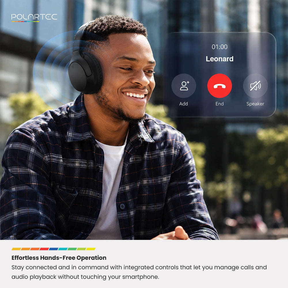 Polartec Aurolux Bluetooth Headphones  40 Hours Playtime | Bluetooth 5.4 Wireless Headphones