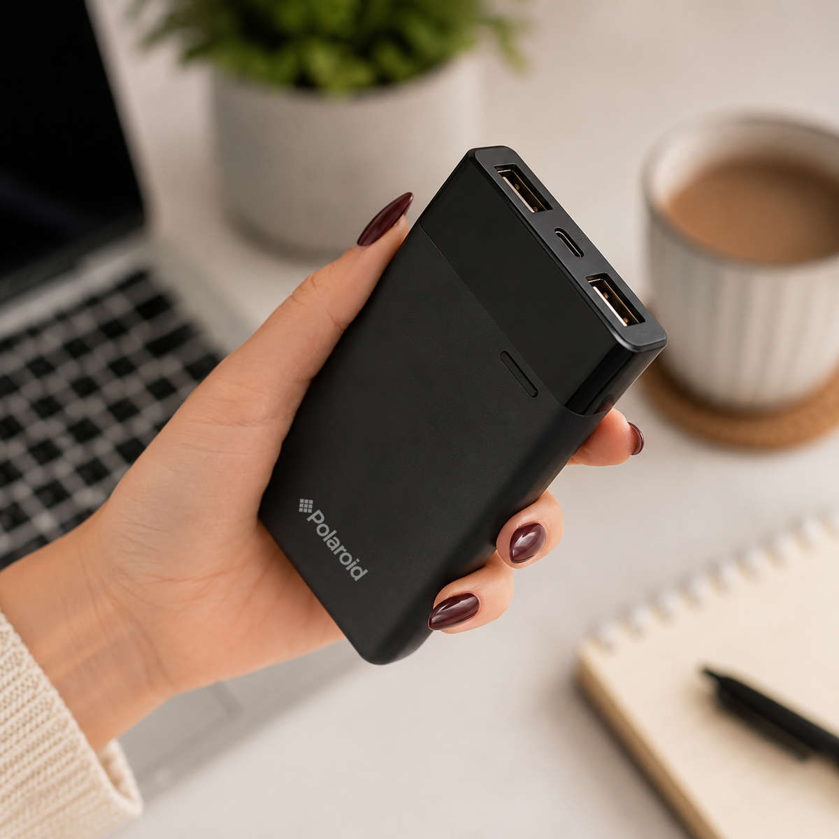 Polaroid 6000mAh Dual USB Power Bank  Portable External Battery Charger