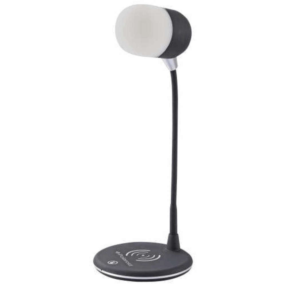 Polaroid LED Lamp, Wireless Charger & Bluetooth Speaker  3-in-1 Desk Lamp with Qi Charging