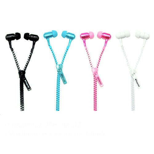 Polaroid Zip Earphones  Stereo Wired Earphones with Inline Microphone | Tangle-Free Zip Cable