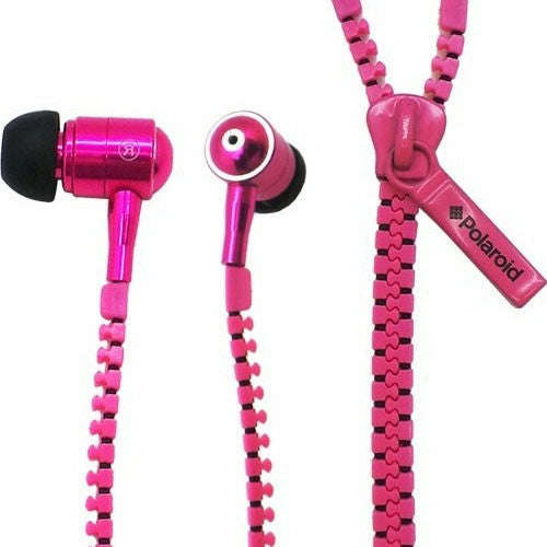Polaroid Zip Earphones  Stereo Wired Earphones with Inline Microphone | Tangle-Free Zip Cable