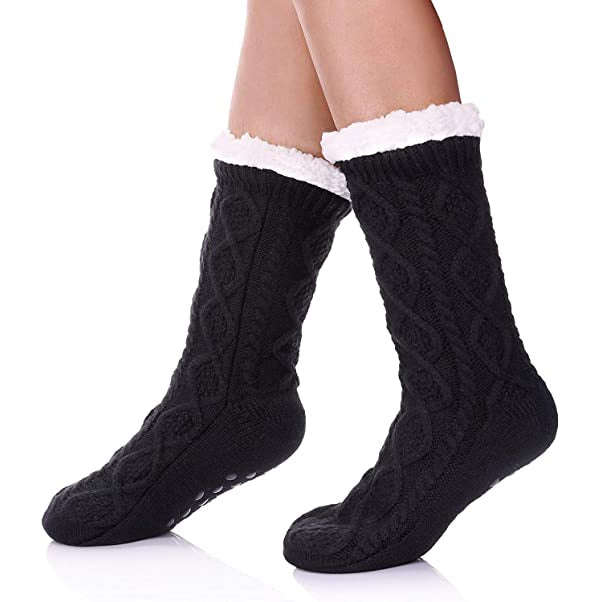 Comfort Pedic Comfy Warm Winter Socks - Wine Red