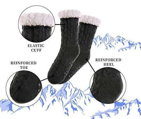 Comfort Pedic Comfy Warm Winter Socks - Wine Red