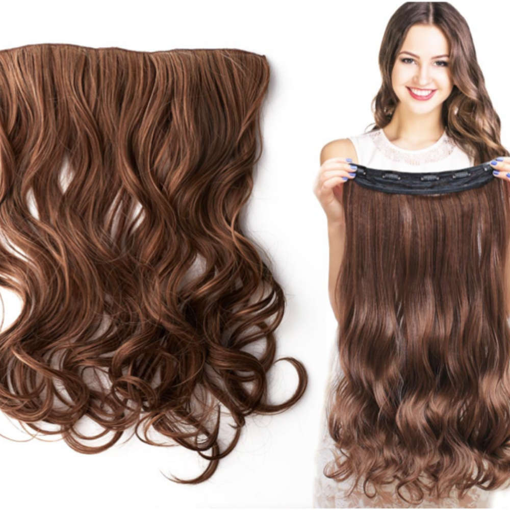 Hollywood Hair 18" Wavy Hair Extensions - Medium Golden Blonde