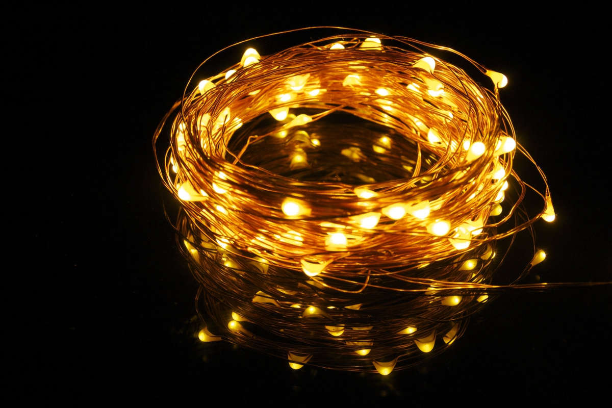 EcoBright Solar Fairy Lights - Gold