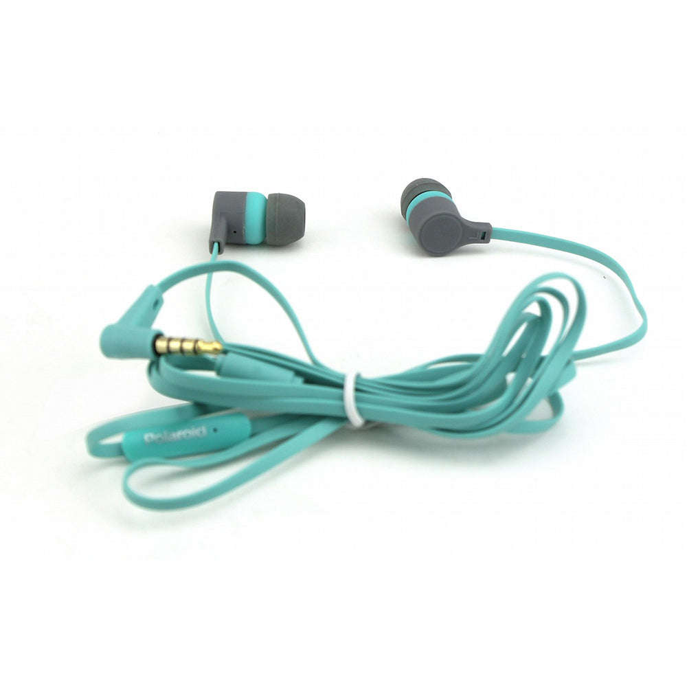 Polaroid Tangle Free Earphones - Turquoise