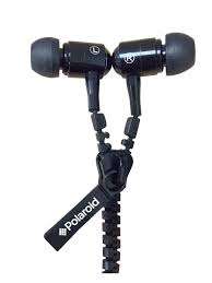 Polaroid Zip Earphones  Stereo Wired Earphones with Inline Microphone | Tangle-Free Zip Cable
