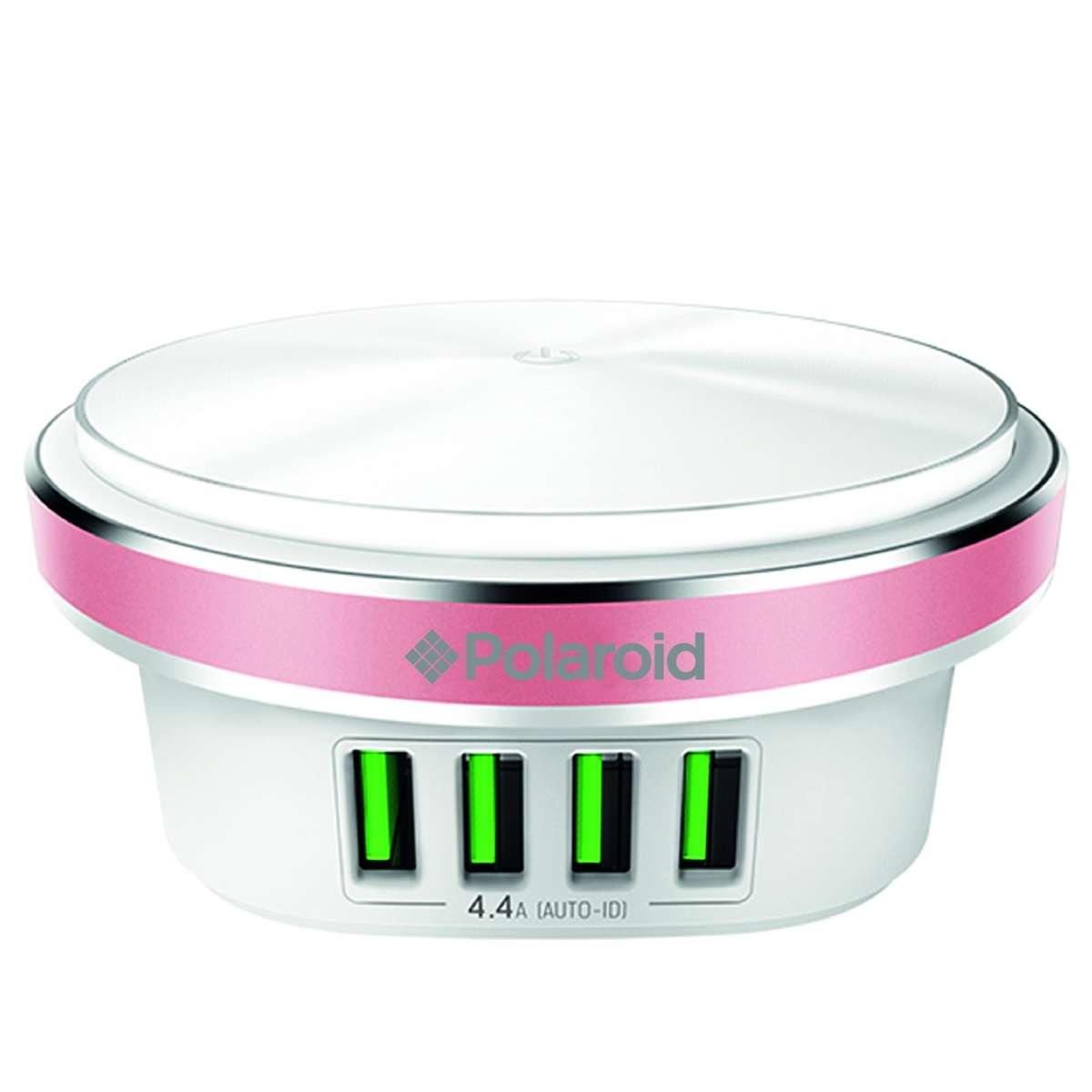 Polaroid 4-Port USB Charger with LED Night Light  22W Fast USB Charging Station