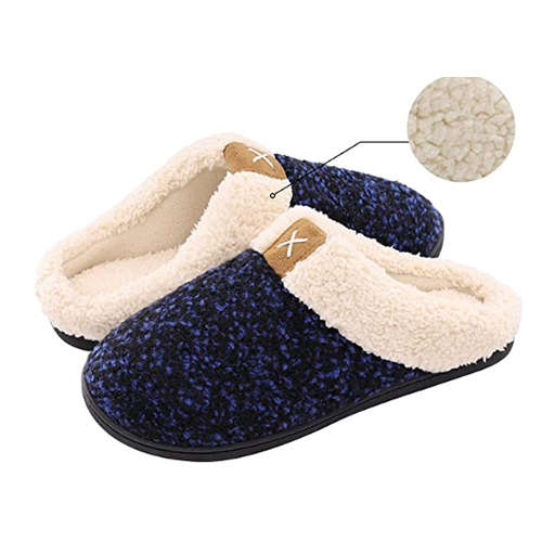 Plush Fleece Unisex Gel Slippers - SMALL