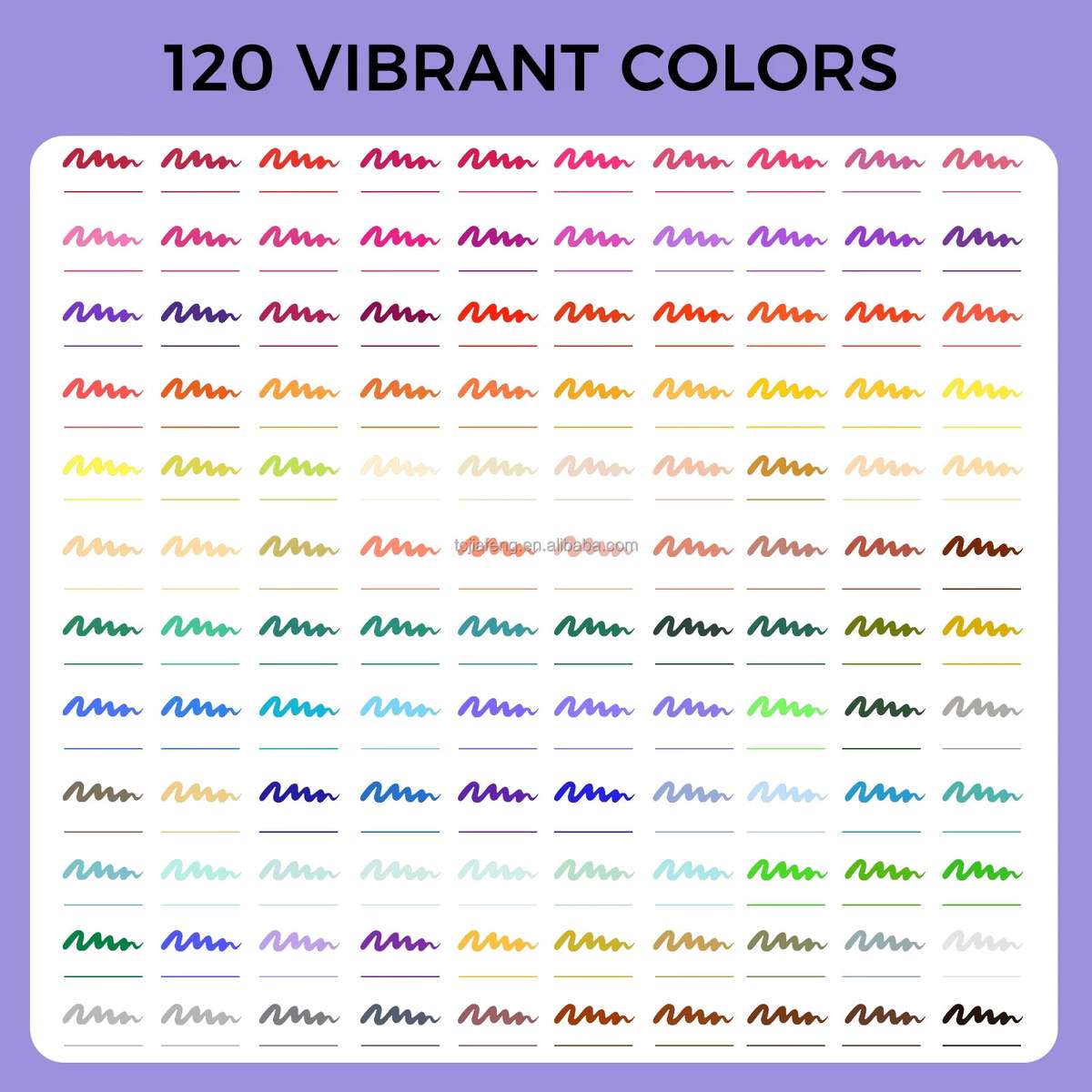 Artecho Dual-Tip Watercolour Brush Pens Set - 120 Colours - 0.4-2mm Line Width