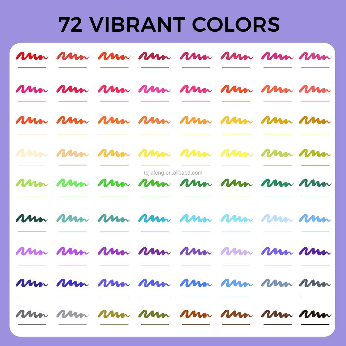 Artecho Dual-Tip Watercolour Brush Pens Set in a Custom Zip Pouch- 72 Colours - 0.4-2mm Line Width