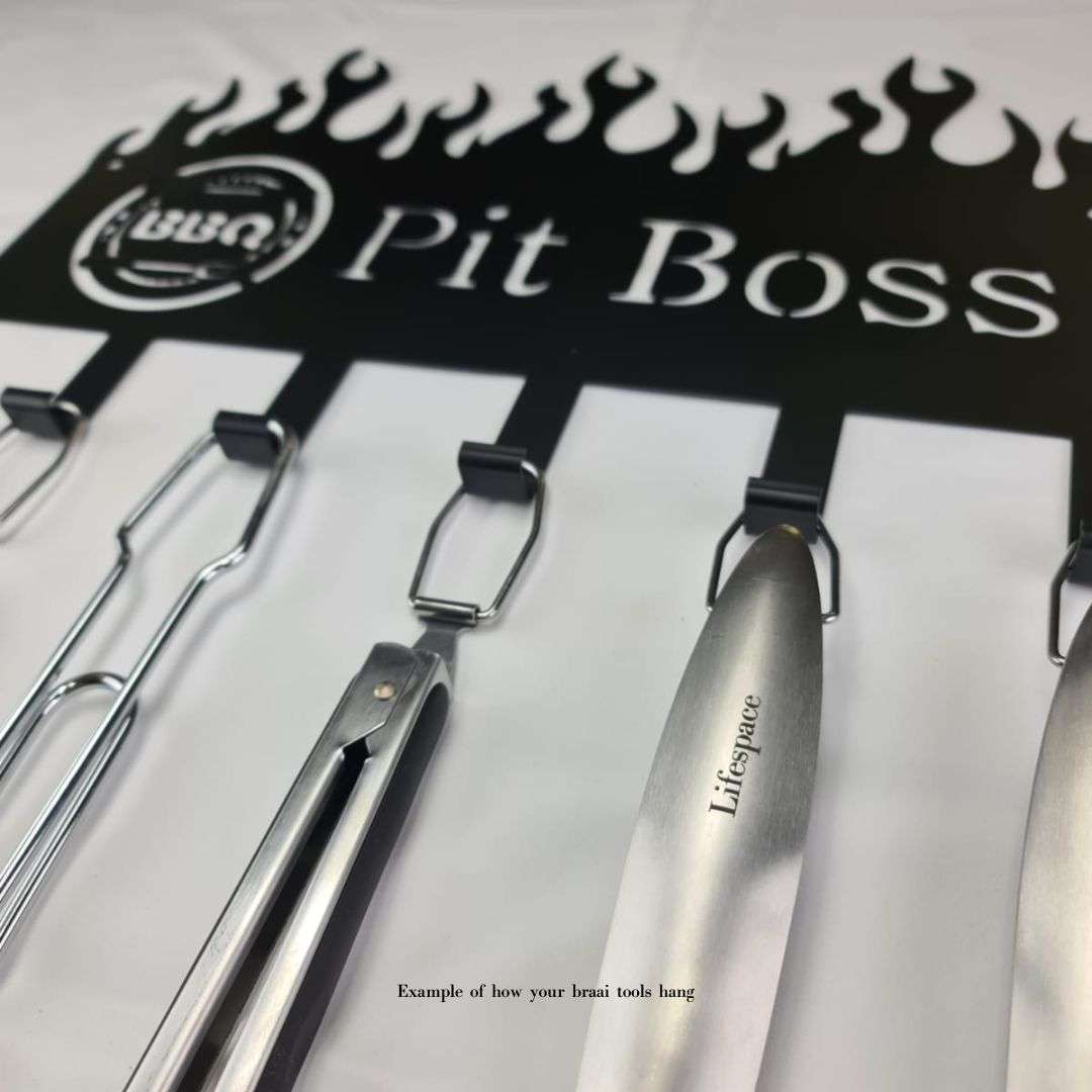 Lifespace "Dad's Braai" Braai 5 Hook Utility Rack