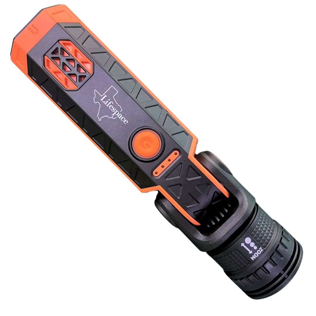 Lifespace Rechargeable Premium 3-in-1 Portable Emergency Flashlight Torch with Siren Alarm, USB C...